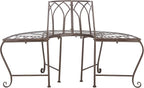 SAFAVIEH Outdoor Furniture Collection – Abia Rustic Brown Wrought Iron 50-Inch - Image 5