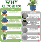 Self Watering Pots for Inoor Ourdoor Plants 8/7/6.5/6/5 Inch Plastic Planters - Image 8