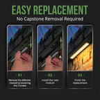 GKOLED 4-Pack Replaceable 6.8" LED Hardscape Lights, Low Voltage Retaining Wall - Image 2