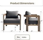 Outdoor Furniture Set, Metal Modern Outside Furniture - Image 2