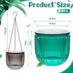 Meanplan 4 Pcs Self Watering Hanging Planter Indoor 6.5 Inch Hanging Baskets - Image 2