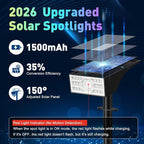Solar Color Changing RGB Spot Lights Outdoor, 2 Pack/7 Lighting Modes - Image 5