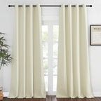 NICETOWN Room Darkening Beige Curtain 120 inch Length by NICETOWN