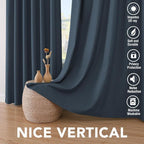 H.VERSAILTEX Linen Blackout Curtains 108 Inches Long 100% Absolutely Blackout - Image 7