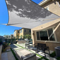 SUNLAX Sun Shade Sail 10' x 12' x 15.6' Silver Rectangle Canopy Sail Shade by SUNLAX
