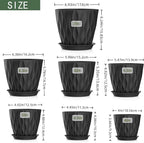 4/4.5/5/5.5/6/6.5/7 Inch Plant Pots, 7 Pack Flower Pots - Image 2