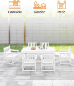 Patio Dining Chair Set of 2, HDPE Outdoor Dining Chair, Ergonomic HDPE Dining - Image 7