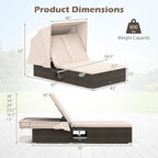RELAX4LIFE Outdoor Daybed with Retractable Canopy - Image 3
