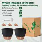 2 Pack 10 Inch Self Watering Pots - Image 6