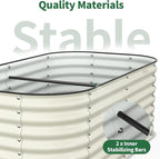Kesfitt Raised Garden Bed Outdoor, Galvanized Steel Metal Raised Bed Planter - Image 7