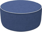 LVTXIII Outdoor/Indoor Inflatable Ottoman, All Weather Water-Repellent Round by LVTXIII