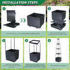 MQFORU 2Pack Raised Garden Bed Planter Boxes - Image 5