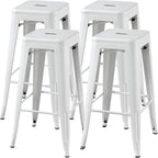 Yaheetech 30 Inch Metal Bar Stools Set of 4, Bar Height Backless Bartools by Yaheetech
