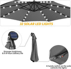 Yaheetech 10FT Solar Offset Umbrella - Image 6