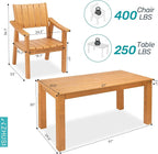 ZHUSI Patio Table and Chairs Set, Outdoor Table and Chairs, HDPE Outdoor Dining - Image 6