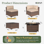 Aoxun 12 Piece Patio Furniture Set - Image 7
