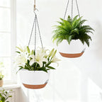 Set of 4-8 Inch Self Watering Hanging Planters - Image 5