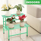Metal Plant Stand Outdoor Plant Shelf Indoor, 2 Tier Heavy Duty Ladder Plant - Image 4