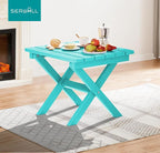 SERWALL Folding Outdoor Side Table Set of 6, Adirondack End Table - Image 8
