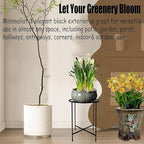 Plant Stand, 2 Pack Round Plant Stands Indoor Outdoor, Retro Design 15'' Tall - Image 2