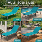 Kozyard Outdoor Foldable Lounge Chair, Aluminum Frame Patio Lounger - Image 7