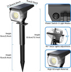 EIUIO Solar Outdoor Lights, 3 Lighting Modes Solar Spot Lights Outdoor - Image 2