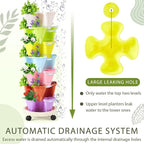 Umigy 2 Set of 7 Tier Vertical Planter Stackable Tower Planters Strawberry Herb - Image 3