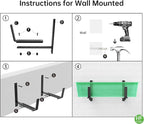 HFHOME 2PCS Adjustable Planter Box Brackets, Brackets - Image 8