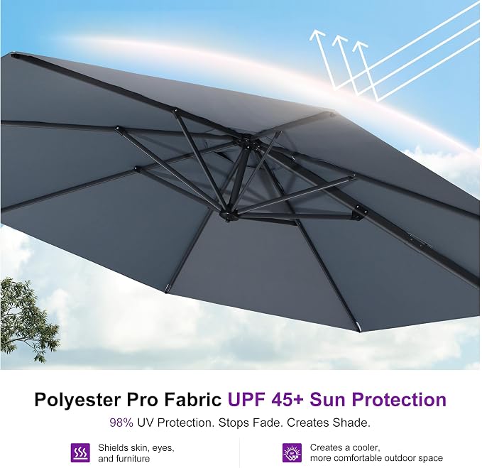 PURPLE LEAF 11 Feet Patio Umbrella - Image 5