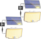 Peasur 2 Pack Solar Motion Lights Outdoor, 318 LED Solar Security Light by Peasur