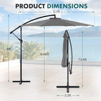 OLIXIS Offset Patio Umbrella, 9.7FT Cantilever Table Umbrellas - Image 5