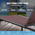 VEVOR Chaise Lounge Chair Outdoor, Aluminum Patio Lounge Chairs - Image 5