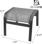 Patio Outdoor Ottoman Footstools Assembled Aluminum Footrest Side Table Small - Image 3