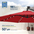 wikiwiki 10ft Solar LED Patio Umbrella - Image 4