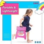 Delxo Folding Step Stool, 11 Inch Non-Slip Foldable Step Stools - Image 2