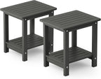 YEFU Outdoor Side Table for Patio: 16" HIPS Weather by YEFU