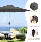 MEWAY 9ft Patio Umbrella Outdoor Table Umbrellas - Image 6