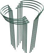HiGift 8 Pack Plant Support Stakes, Half Round Metal Garden Plant Stake Indoor by HiGift