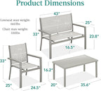 Best Choice Products 4-Piece Outdoor Textilene Patio Conversation Set, Backyard - Image 7