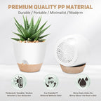12 Inch Large Self Watering Plant Pot Set, Flower Pots - Image 2