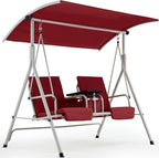 HOMREST 2 Seat Outdoor Porch Swing, Patio Swing - Image 7
