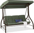 Best Choice Products 3-Seat Outdoor Large Converting Canopy Swing Glider by BestChoiceProducts