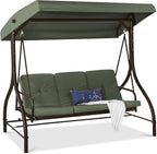 Best Choice Products 3-Seat Outdoor Large Converting Canopy Swing Glider by BestChoiceProducts
