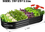 Raised Garden Bed Galvanized Planter Box Outdoor, Rot-Resistant Metal Garden - Image 2