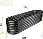Land Guard 8×2×2ft Galvanized Raised Garden Bed Kit, Raised Garden Boxes Outdoor - Image 2