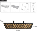 4 Pack 24 Inch Window Boxes Planters Railing Planter Box - Image 7