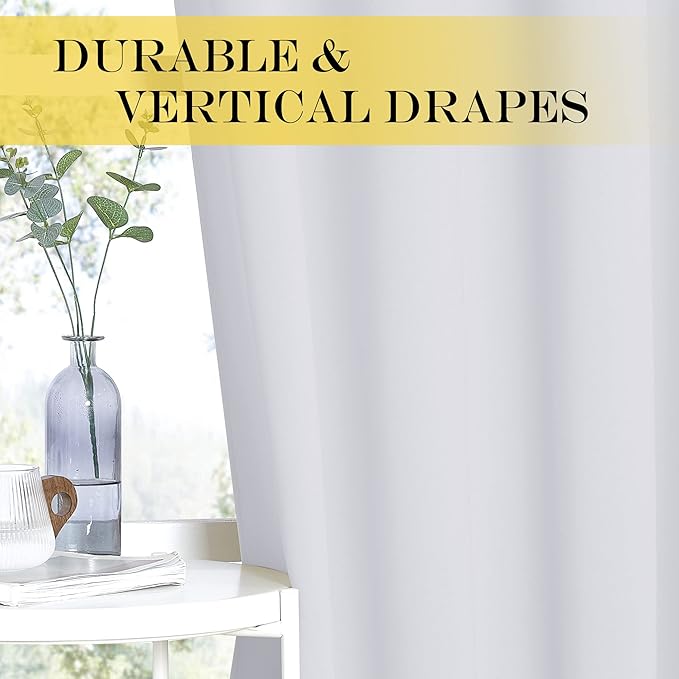 NICETOWN Room Divider Curtain 110 inches Long, Grommet Room Darkening Curtain - Image 5