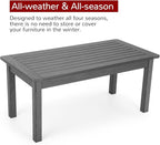 Stoog Outdoor Coffee Table, All-Weather HIPS Patio Coffee Table, - Image 4