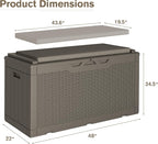 JUMMICO 100 Gallon Resin Deck Box - Image 2