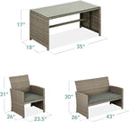 Best Choice Products 4-Piece Outdoor Wicker Patio Conversation Furniture Set - Image 7